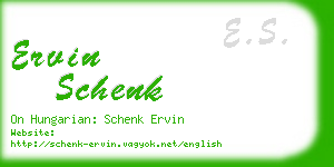 ervin schenk business card